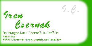 iren csernak business card